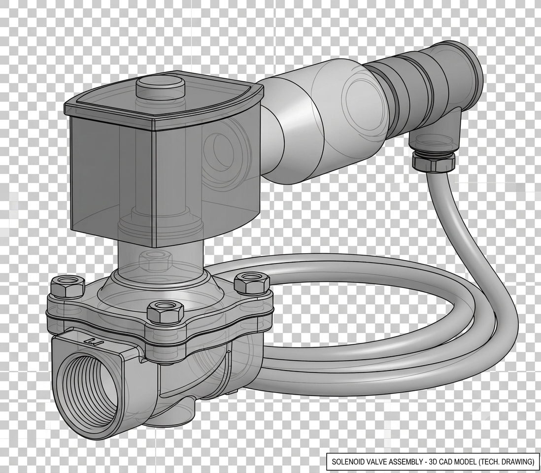 Solenoid Valve Assembly - 3D CAD Model